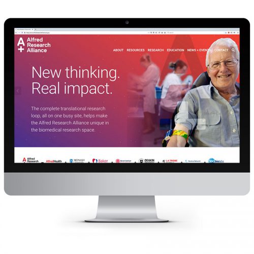 Alfred Research Alliance Website Desktop